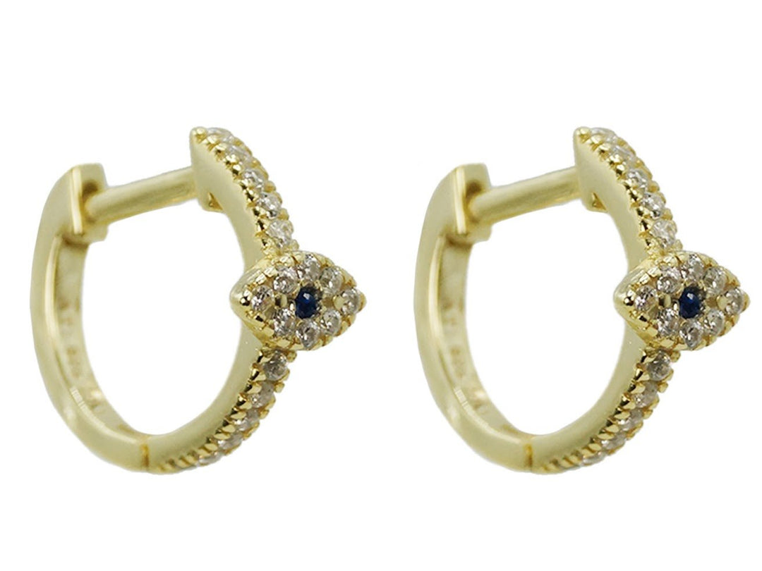 Evil Eye Huggie Earrings