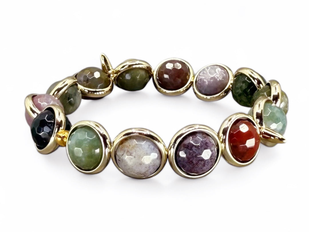 Faceted Indian Agate Bracelet
