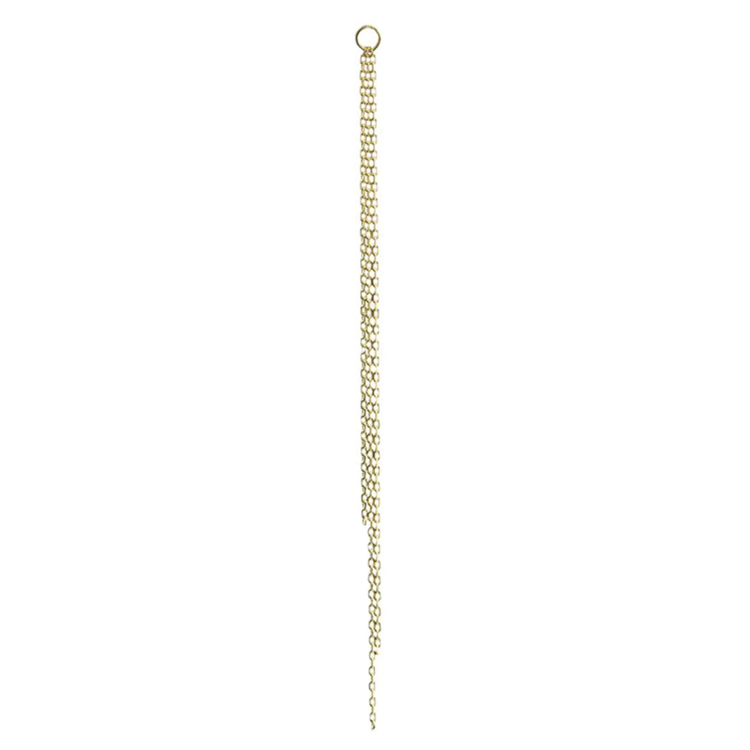 9k Gold Long Chain Drop Charm