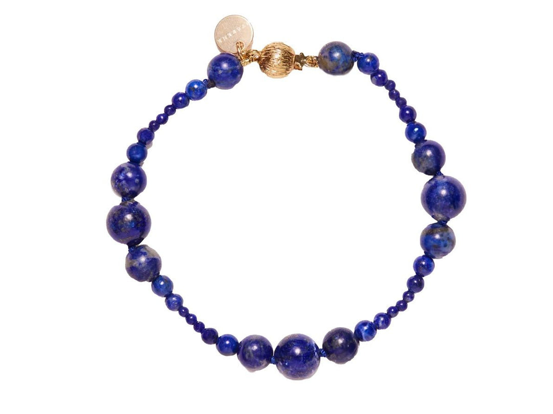 Multi Sized Lapis Bead Bracelet