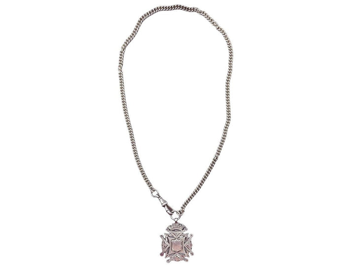 Victorian Albert Medal Charm Necklace