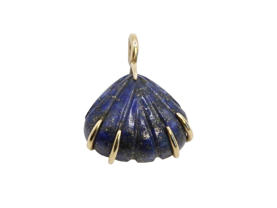 10k Handcrafted Blue Lapis Demi Charm