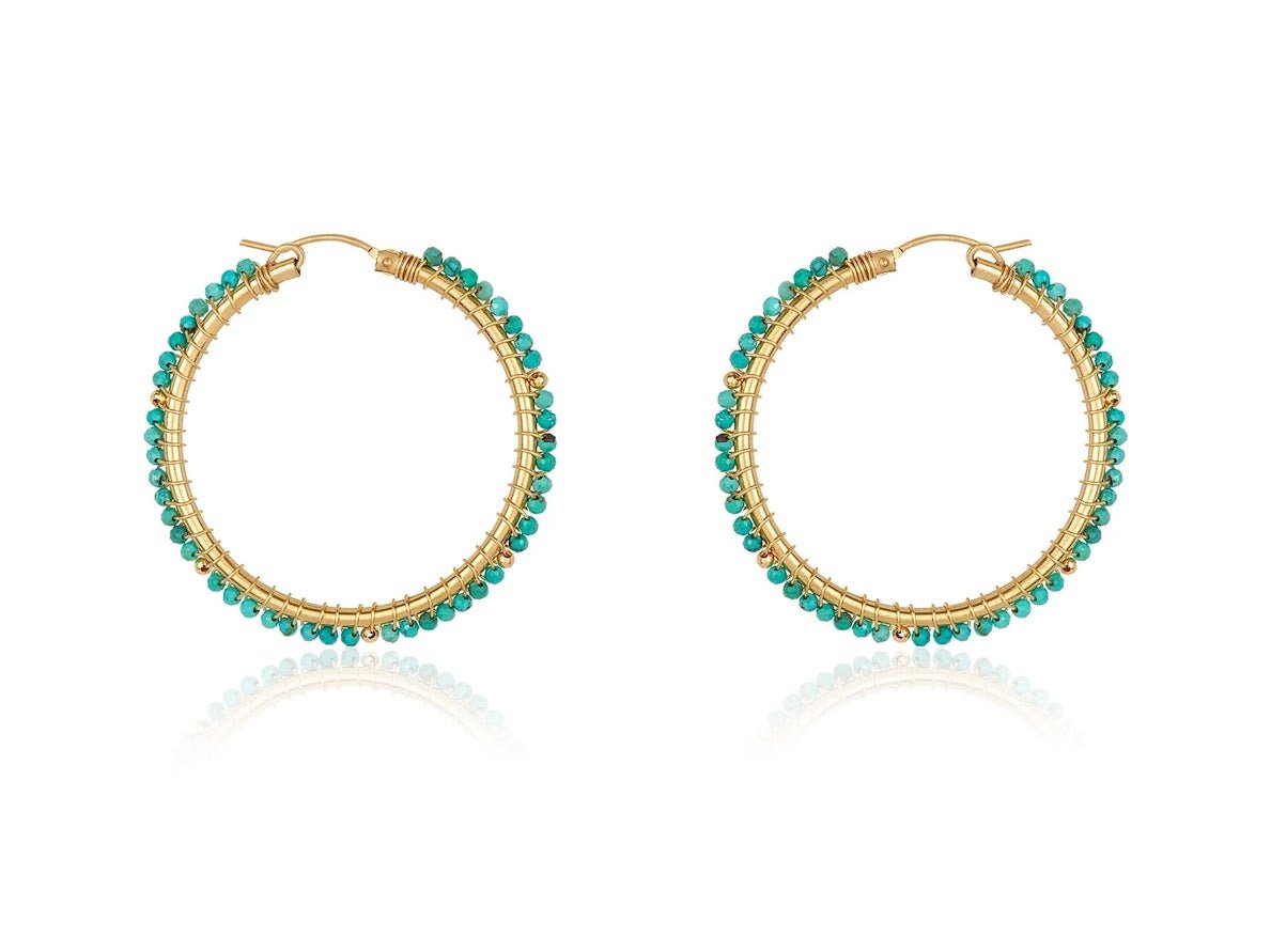 Turquoise Hoop Earrings
