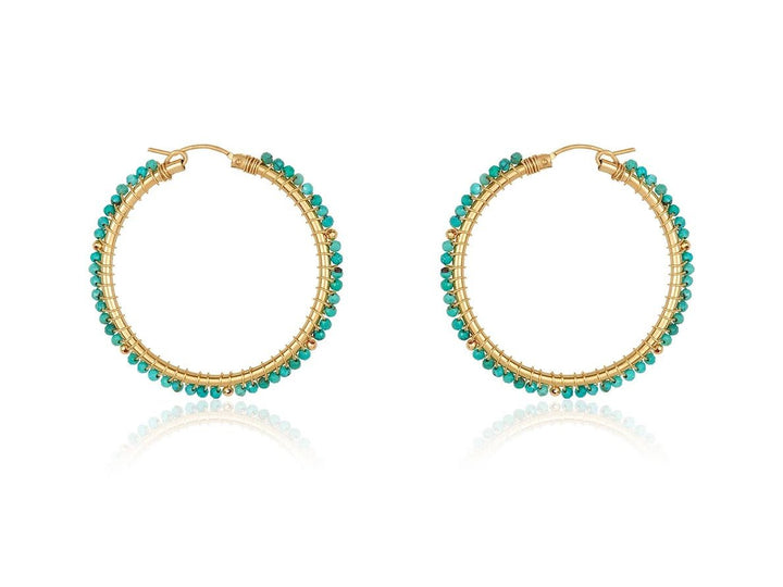 Turquoise Hoop Earrings