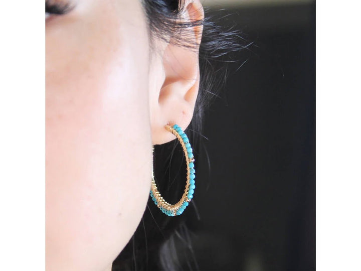 Turquoise Hoop Earrings