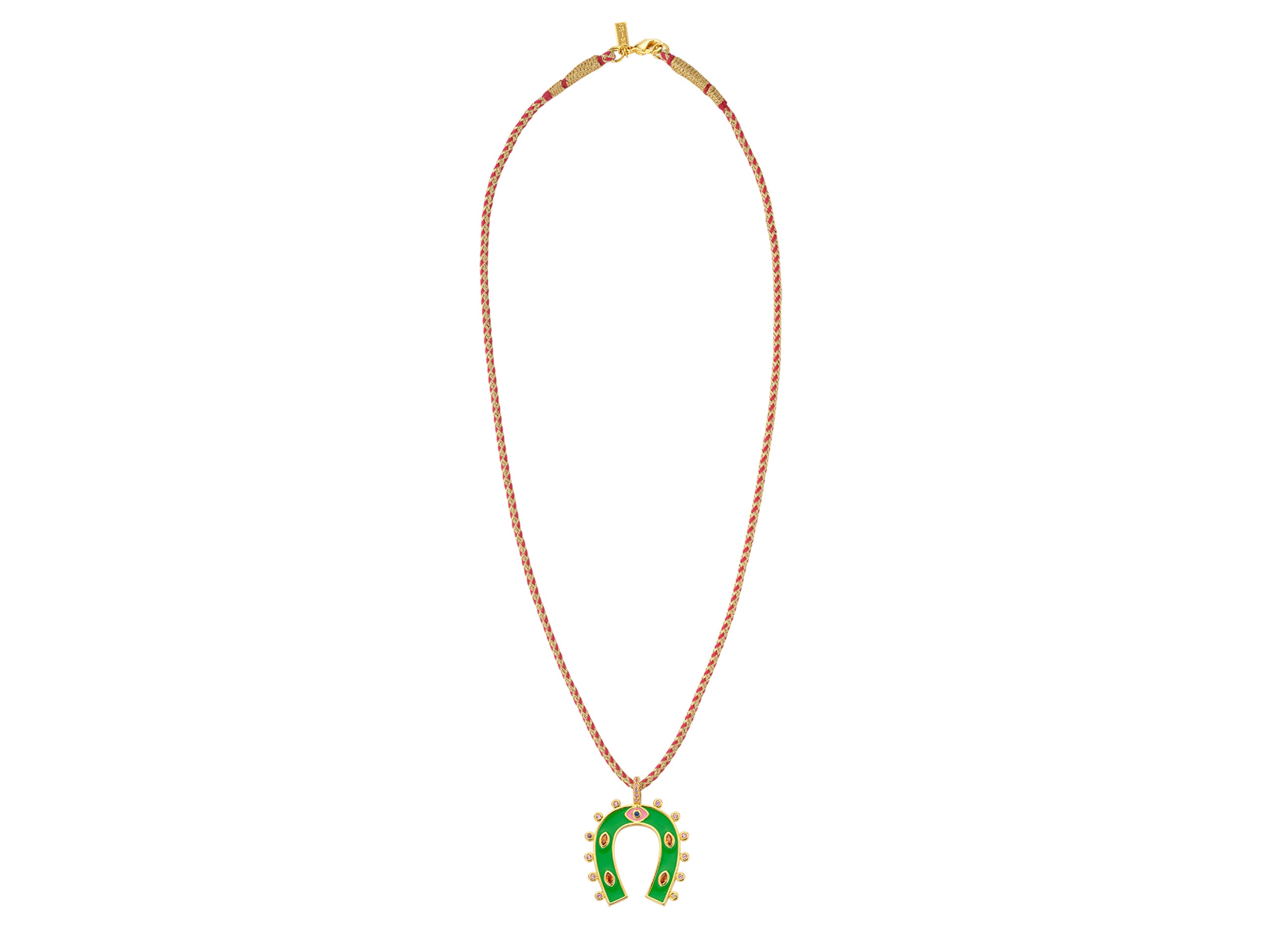 Large Green Horseshoe Necklace.