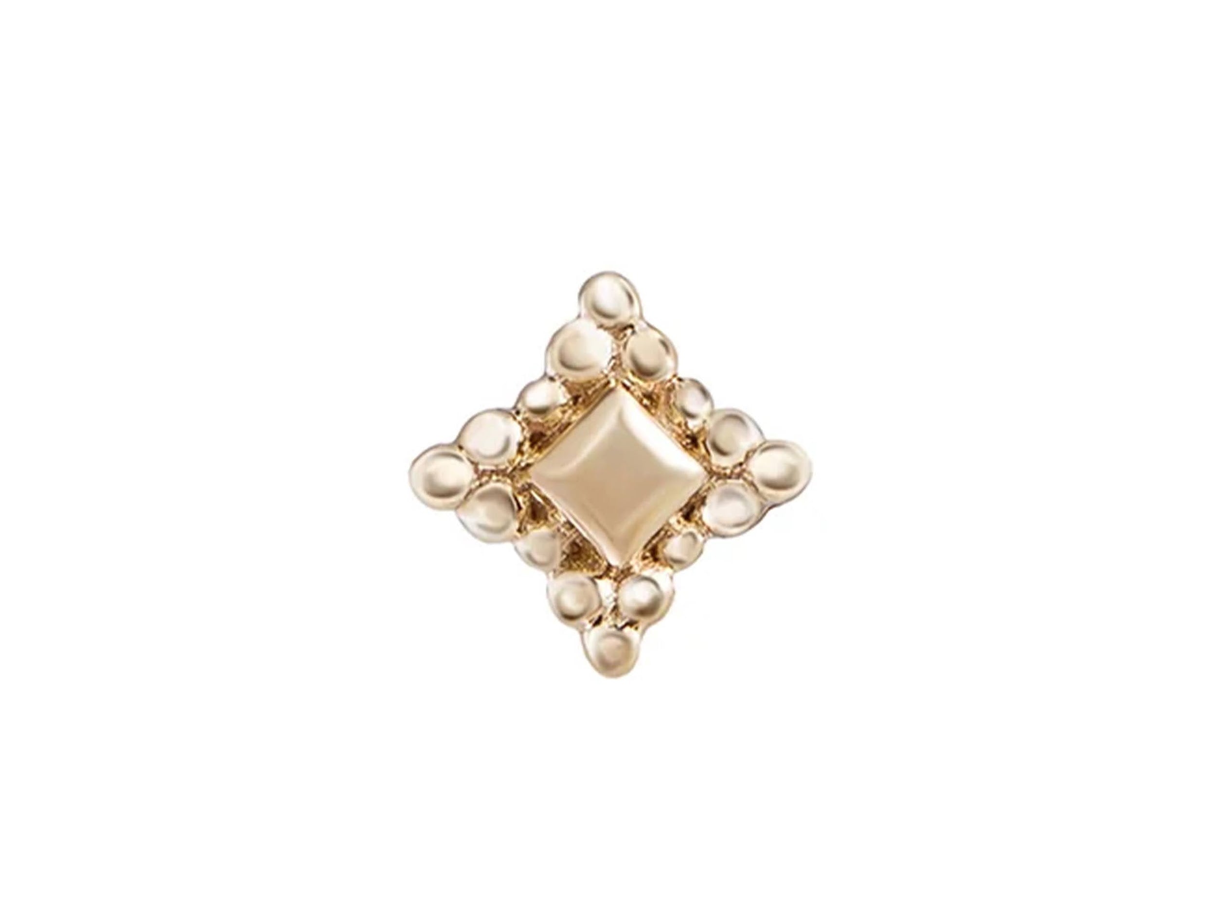 9k Diamond-Shaped Mala Stud