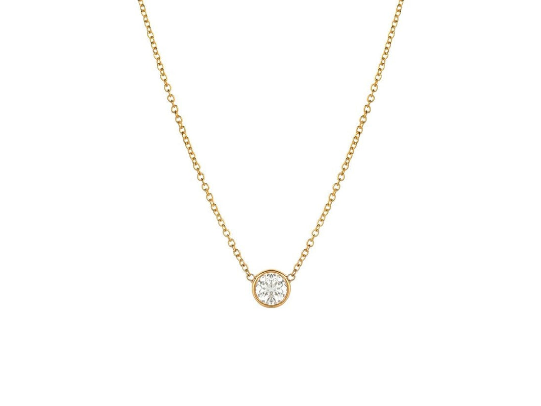 14k Single Diamond Necklace
