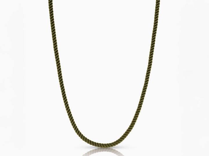 Moss Silk Cord Necklace