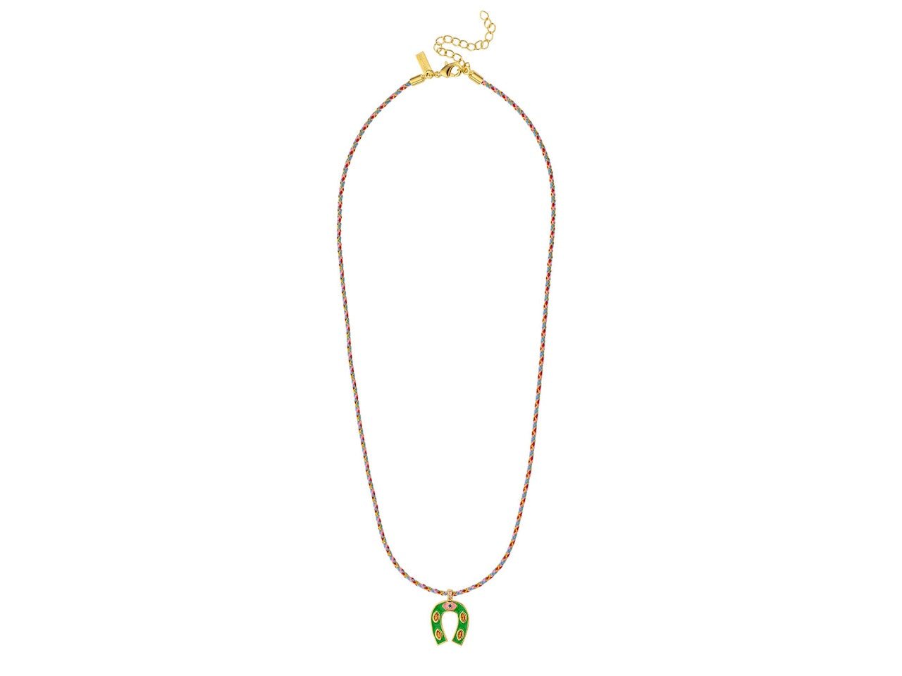 Mini Green Horseshoe Necklace