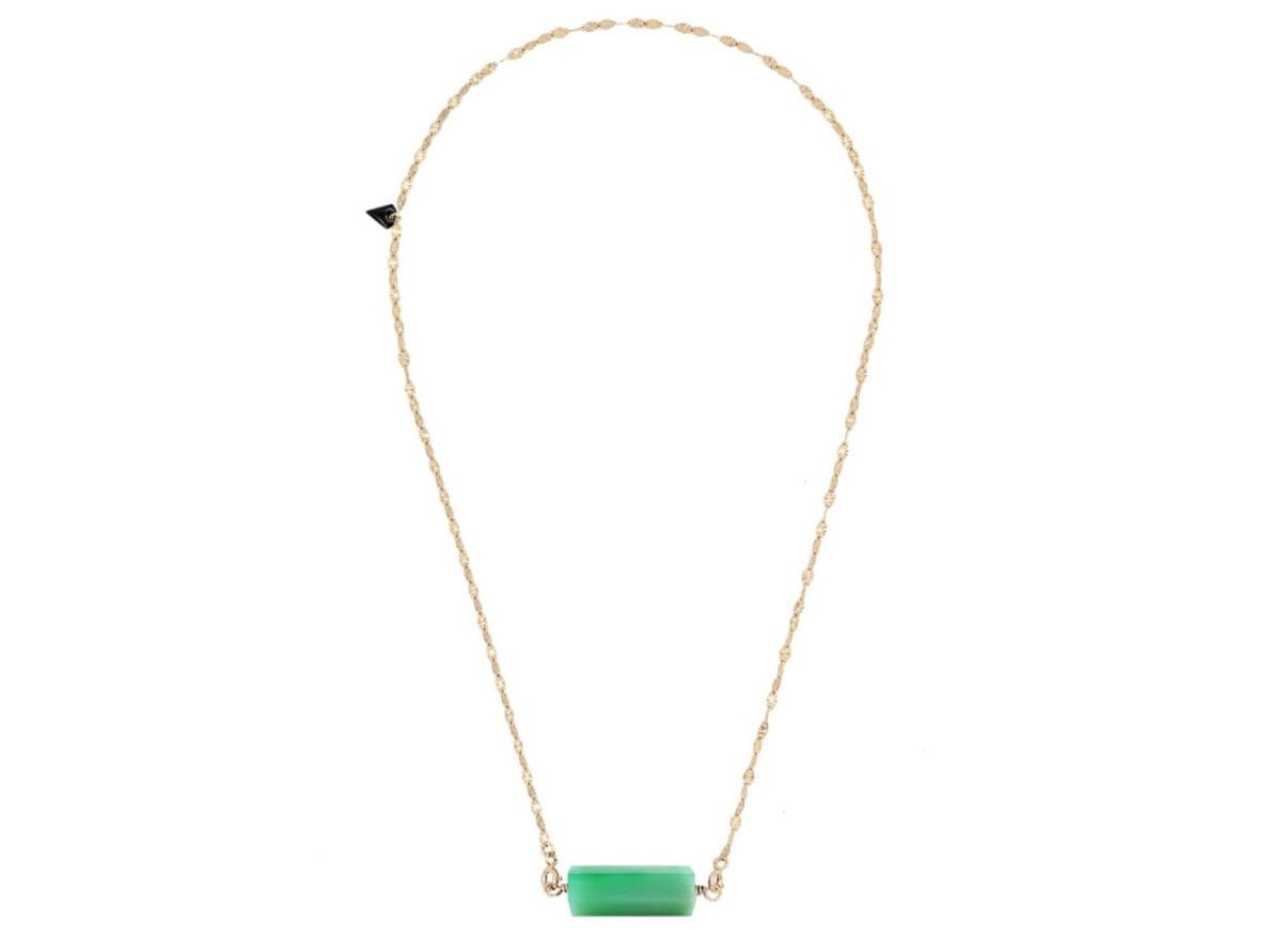 Chrysoprase Roller Bead Necklace