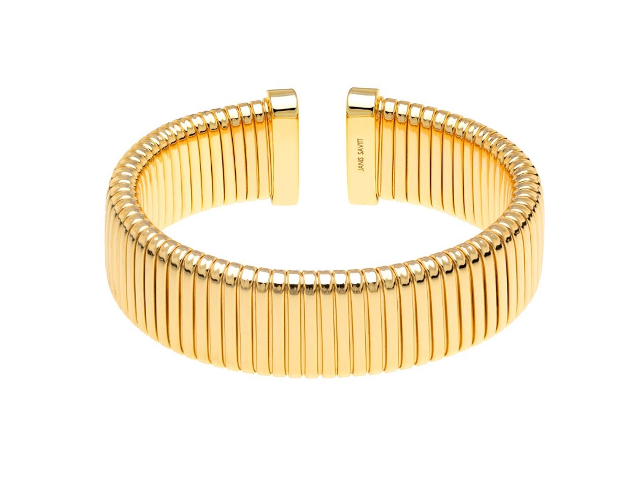 Gold Cobra Open Cuff .75 Bracelet