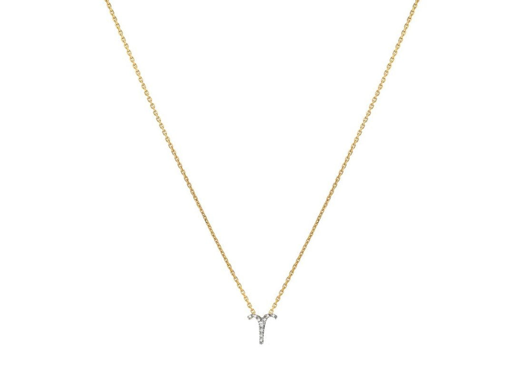 Diamond Aries Pendant Necklace