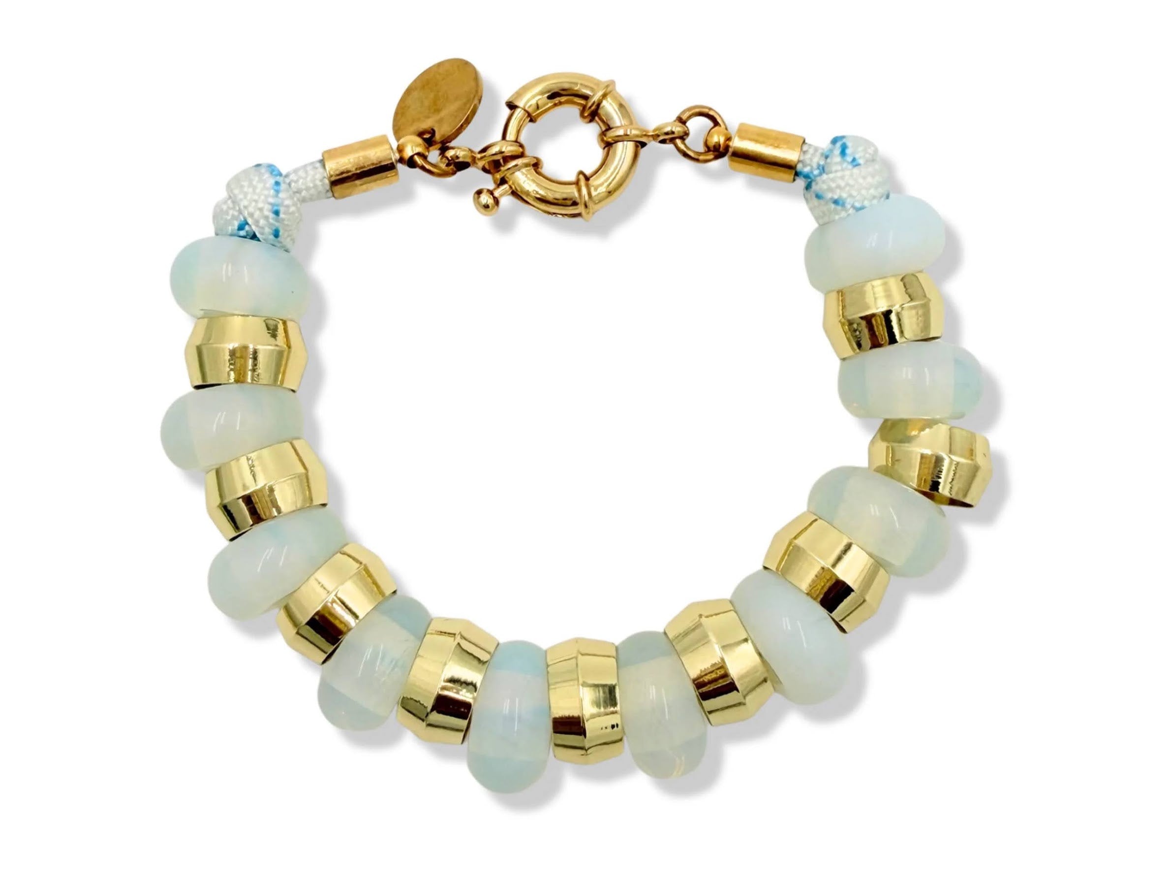 Opalite and Gold Spacer Paracord Bracelet