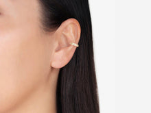 Load image into Gallery viewer, Gold Ear Cuff with Double Rows of CZs

