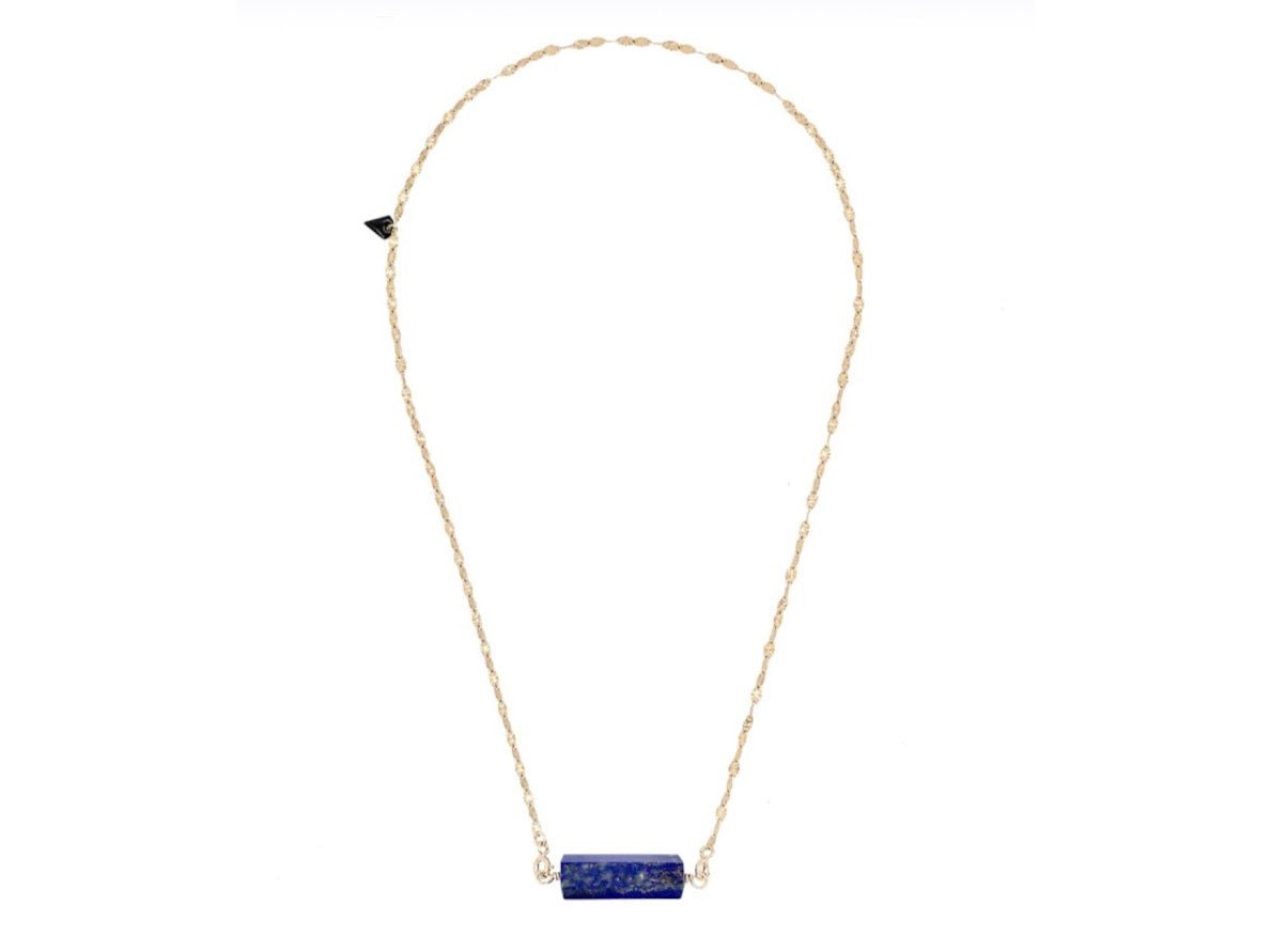 Lapis Roller Bead Necklace