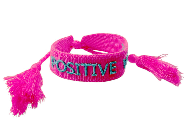 Woven POSITIVE VIBES Bracelet