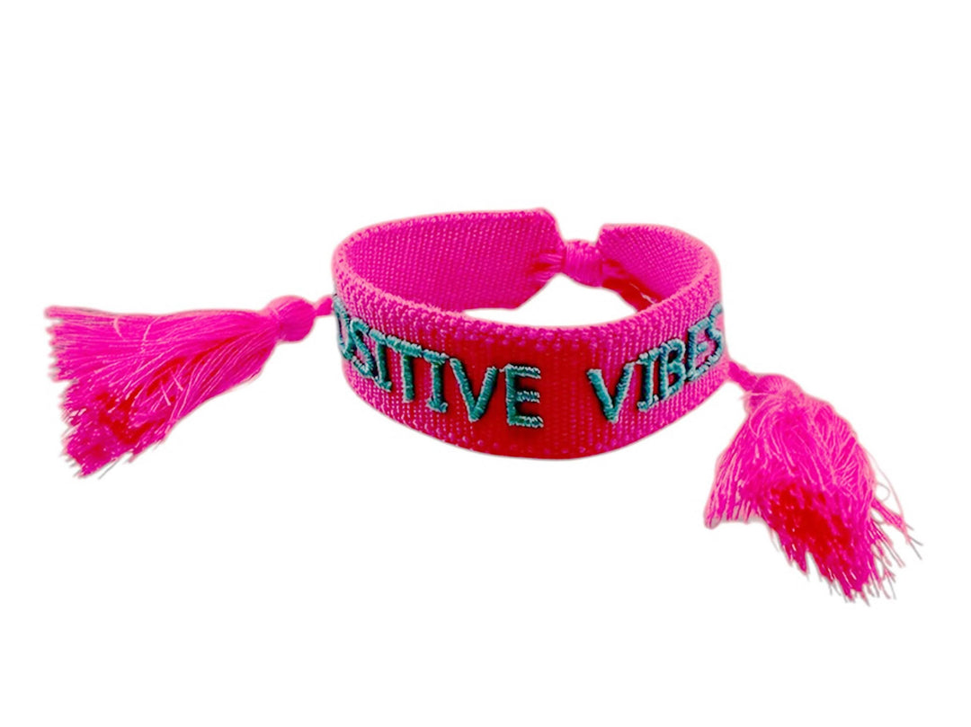 Woven POSITIVE VIBES Bracelet