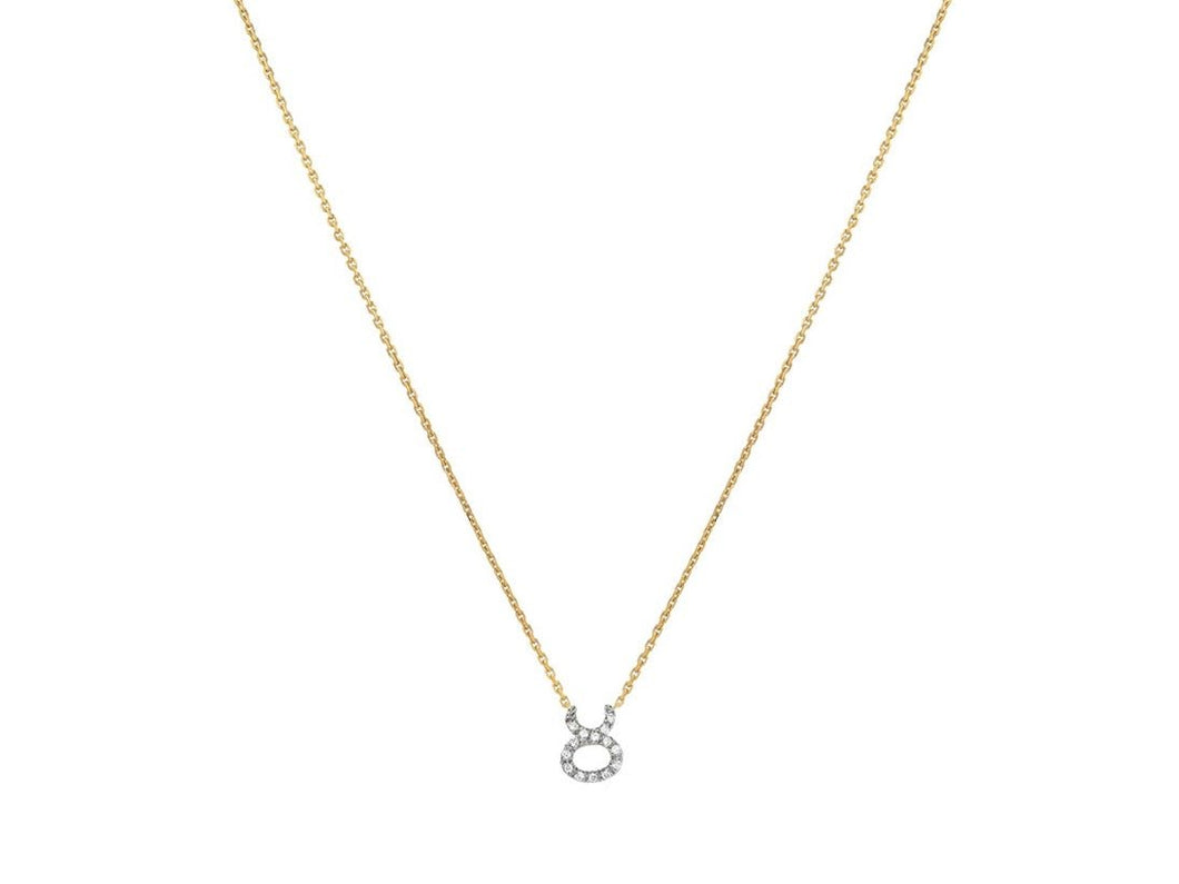 Diamond Taurus Pendant Necklace