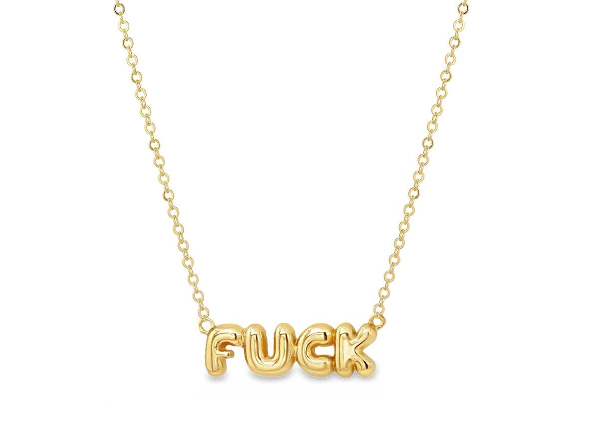 Gold F*CK Charm Necklace
