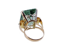 Load image into Gallery viewer, 14k Mounting Ring with Emerald Cut Prasiolite
