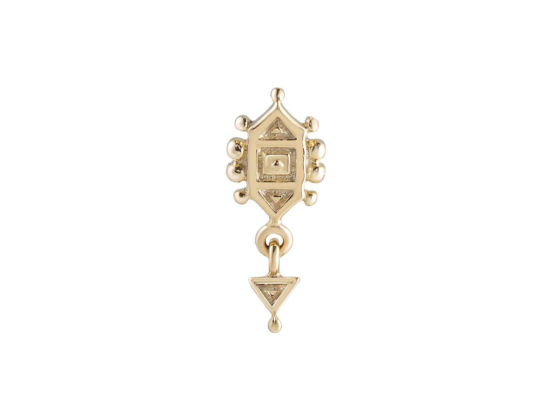 9k Dala Droplet Stud Earring