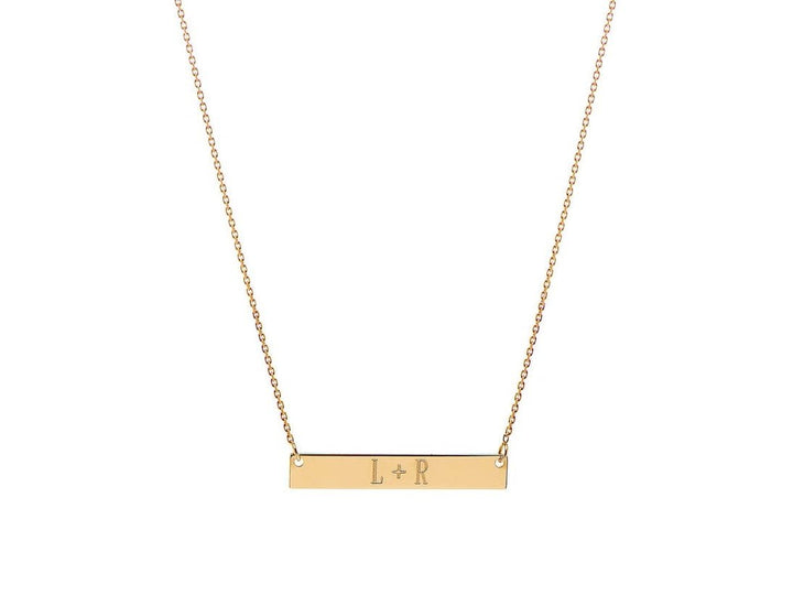 14k Gold Mini Nameplate Necklace