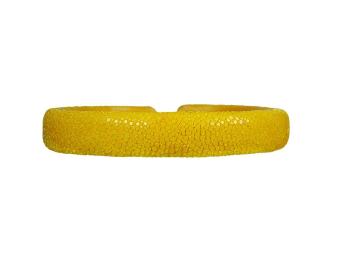 Yellow Shagreen 10mm Flat Cuff