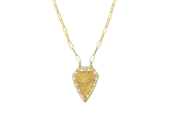 Gold Arrow Star Pendant Necklace