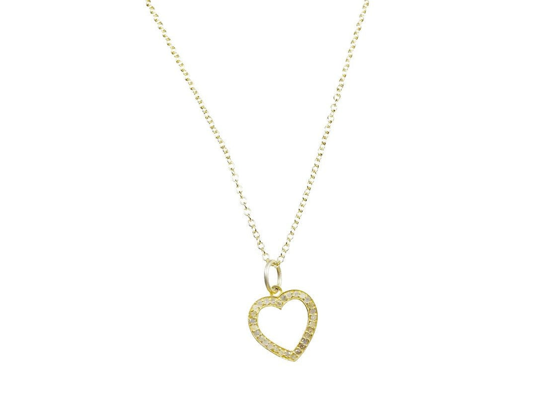 Diamond Mini Open Heart Necklace