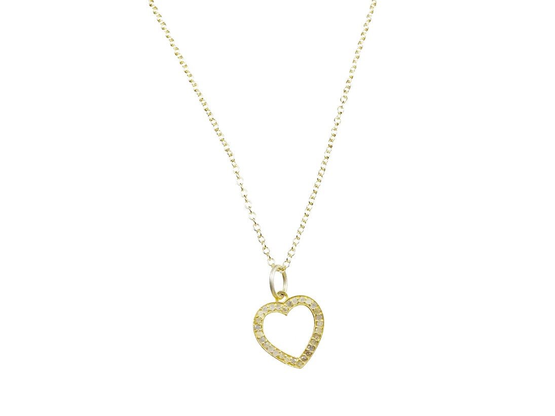 Diamond Mini Open Heart Necklace