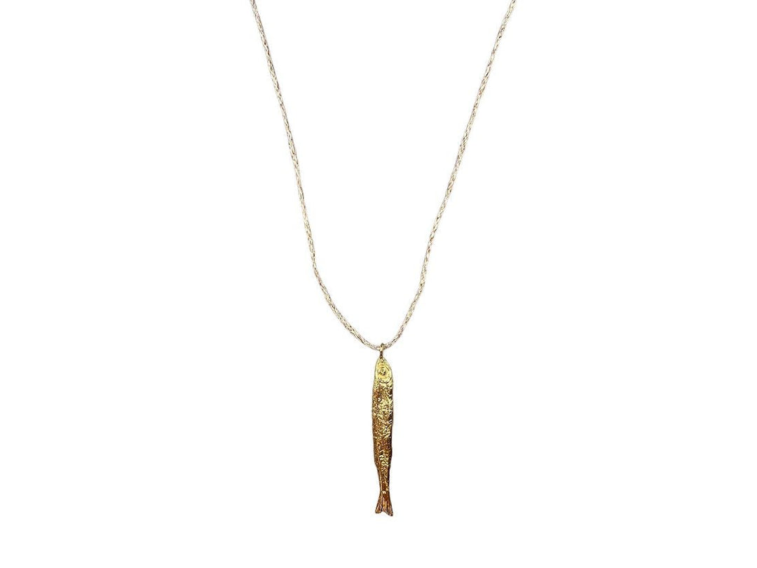 52mm Gold Fish on Thread Necklace