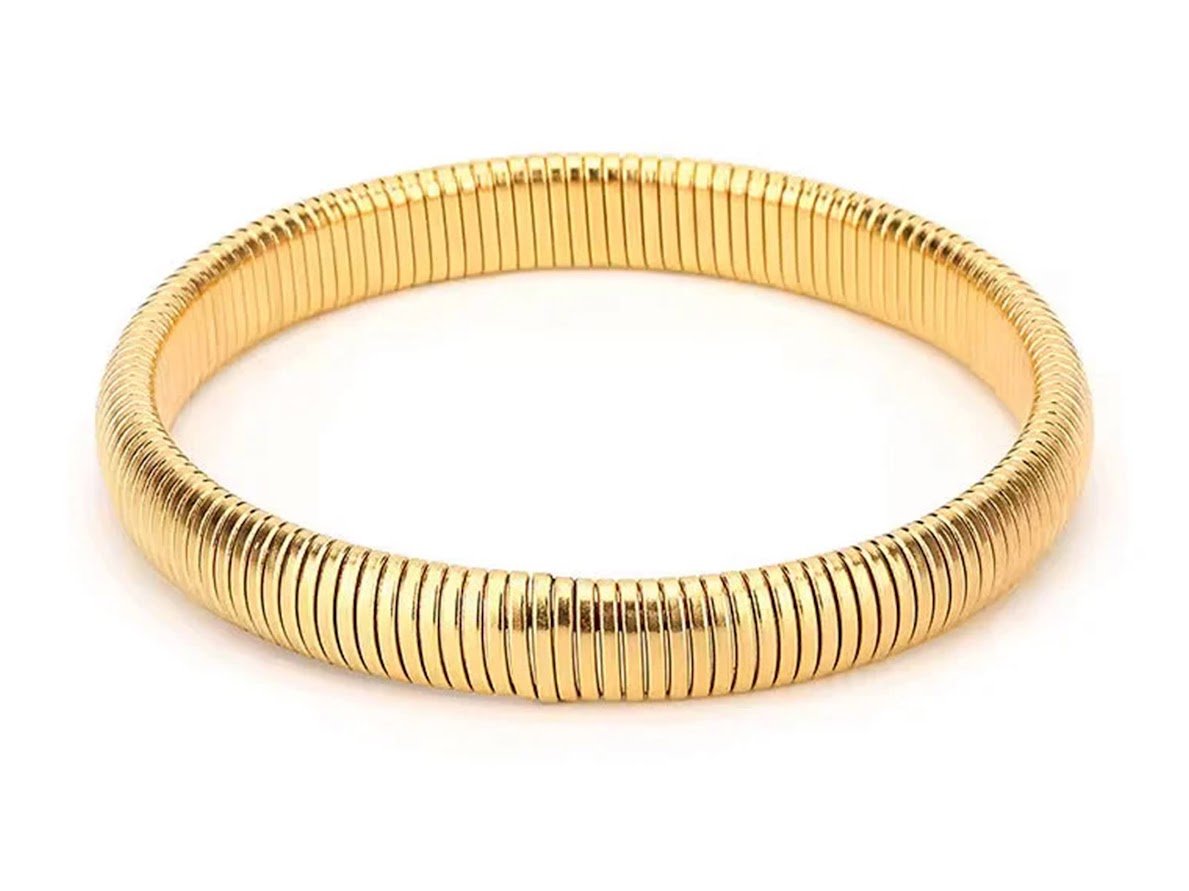 Gold Snake Bangle Bracelet