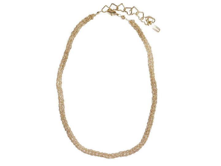 Gold Woven Chain Necklace