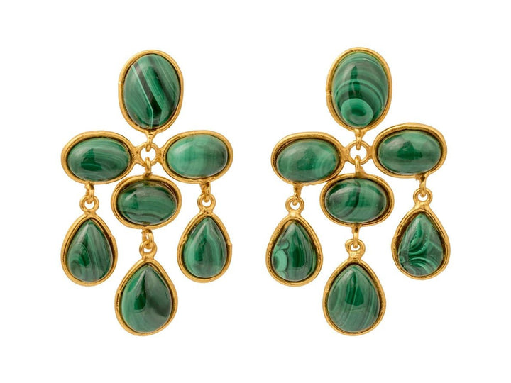 Malachite Drop Earrings