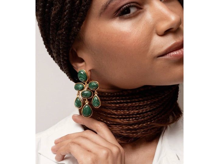 Malachite Drop Earrings