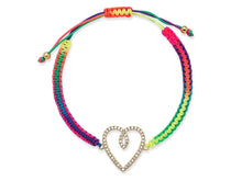 Load image into Gallery viewer, Heart Charm Rainbow Bracelet
