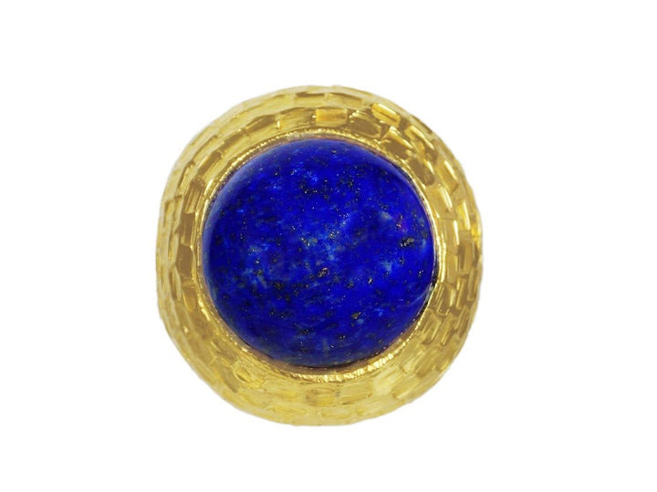 Lapis Lazuli Chiseled Ring