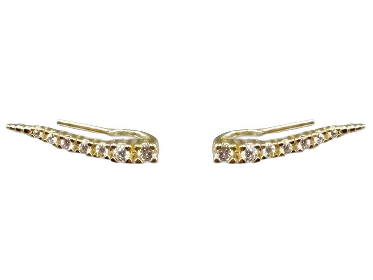 CZ Ear Climber Earrings