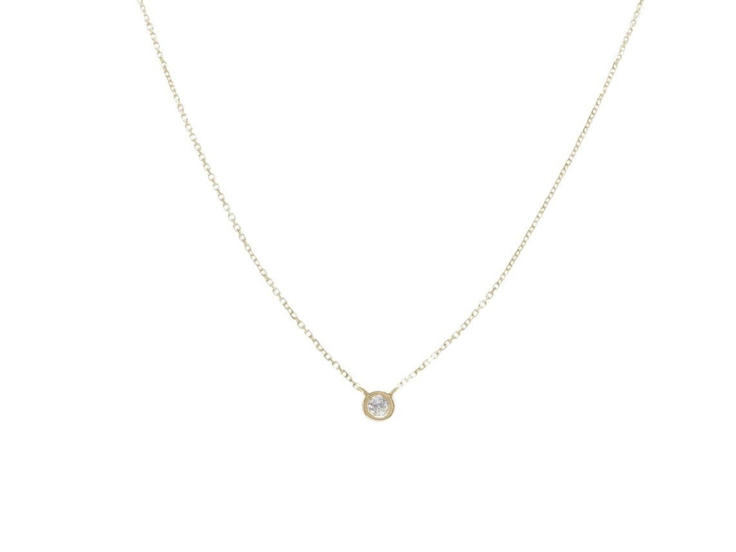 14k Diamond Solitaire Necklace