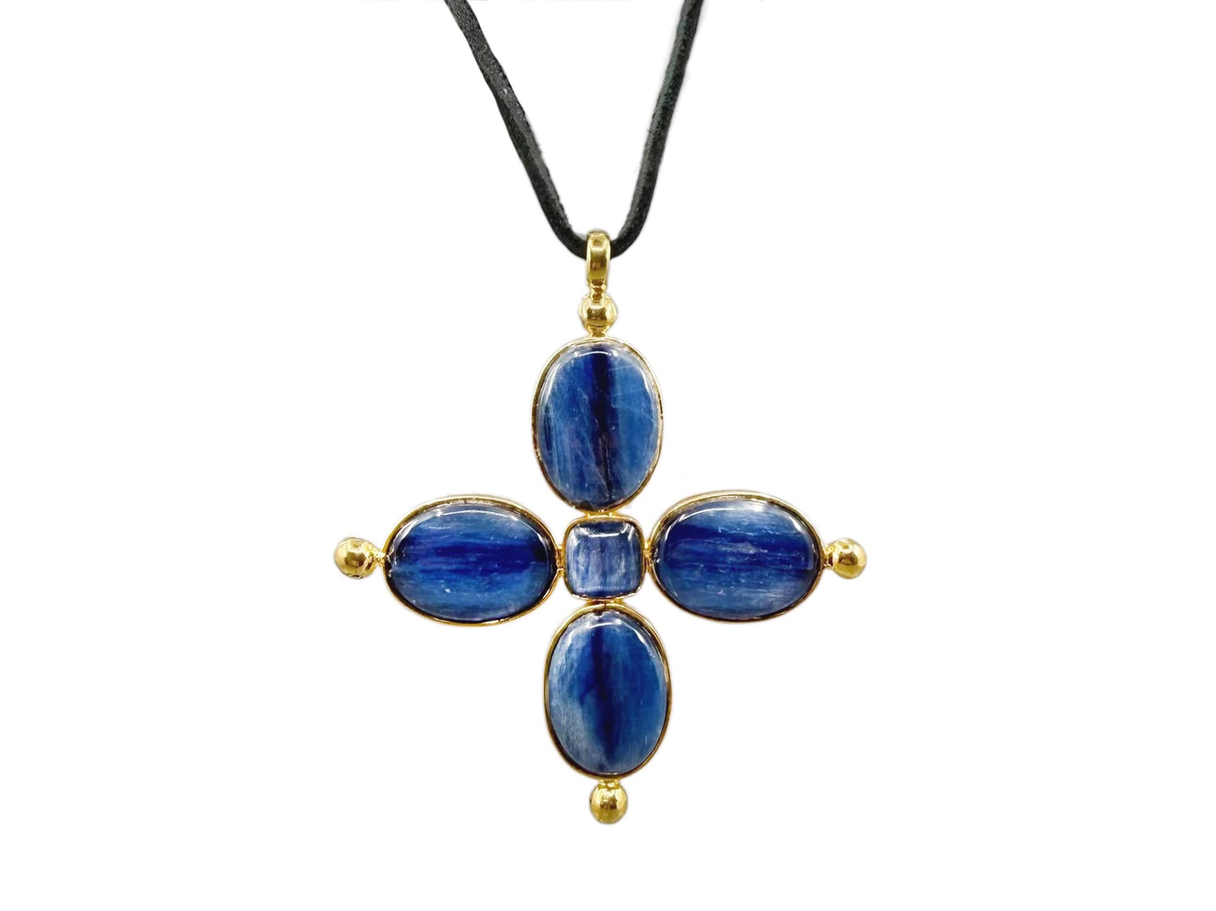 Kyanite Maltese Cross Necklace