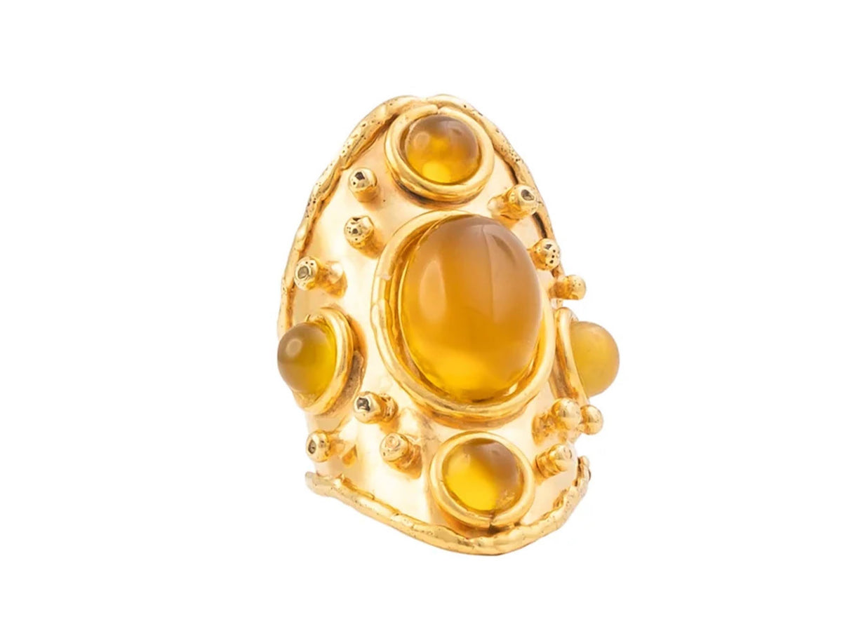 Golden Onyx Adjustable Ring