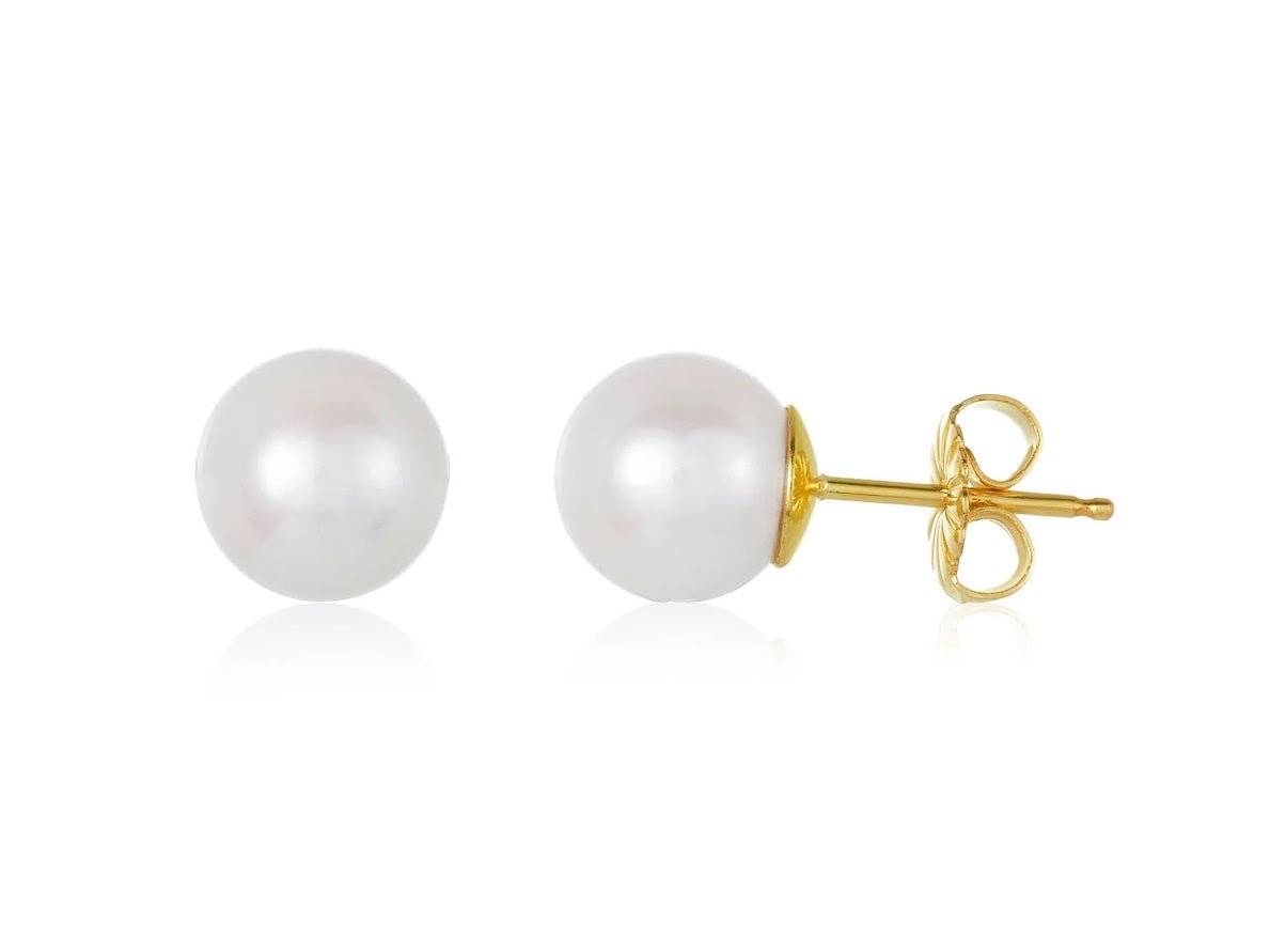 5mm Round Pearl Stud Earrings