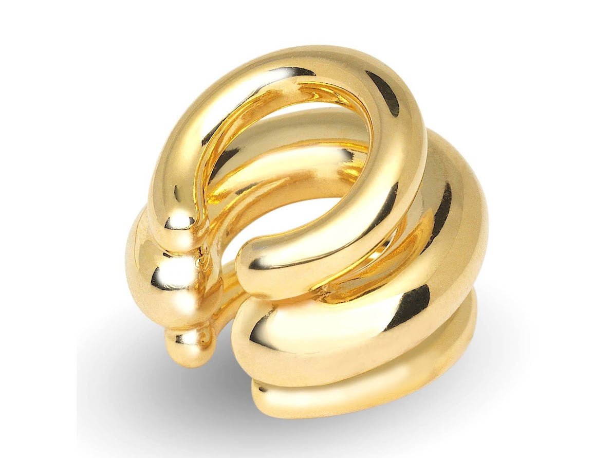 Gold Triple Ring Ear Cuff