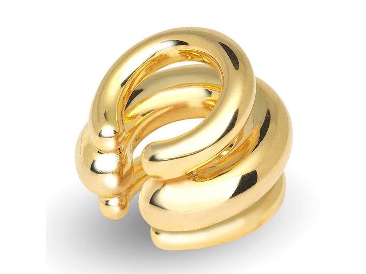 Gold Triple Ring Ear Cuff