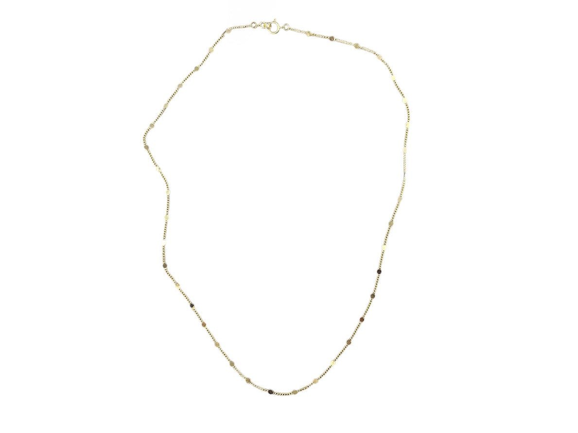Gold Chain with Interspersed Discs