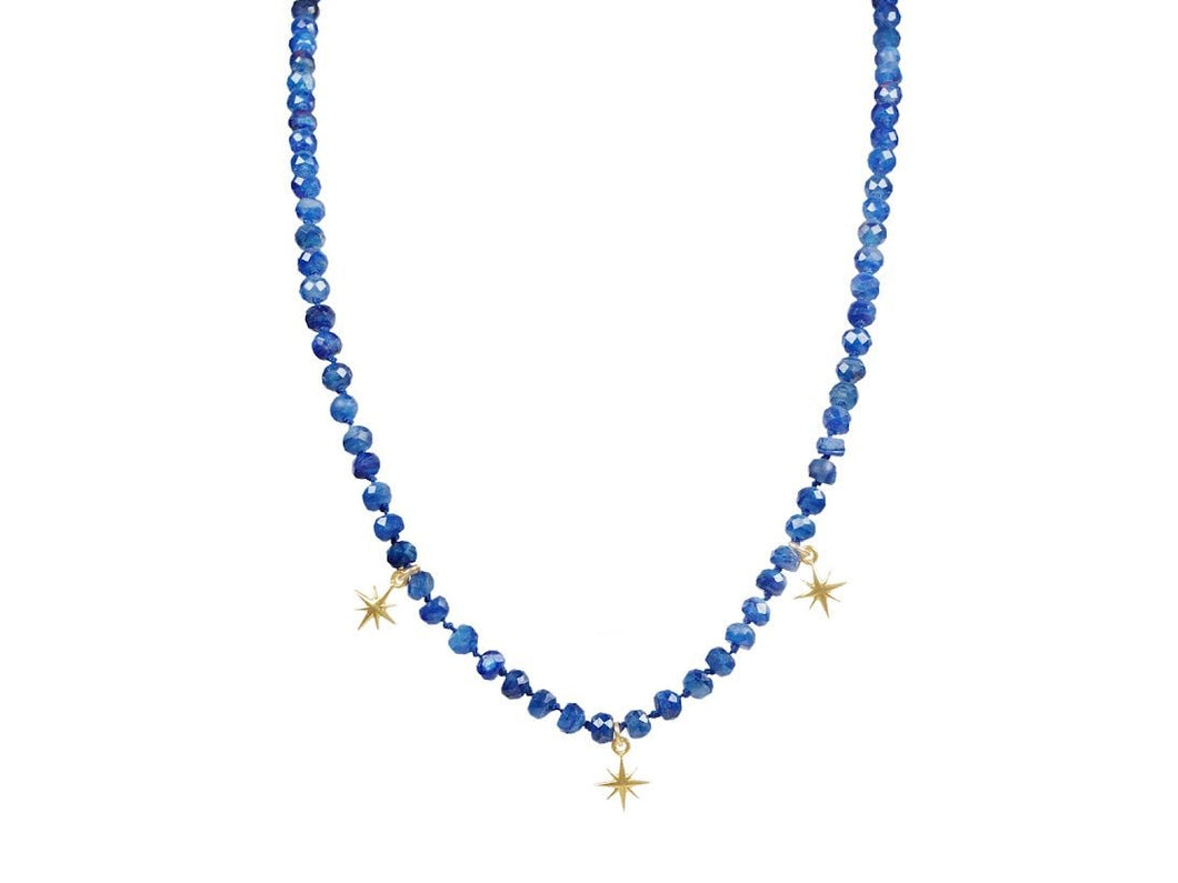 Kyanite and Star Charm Necklace