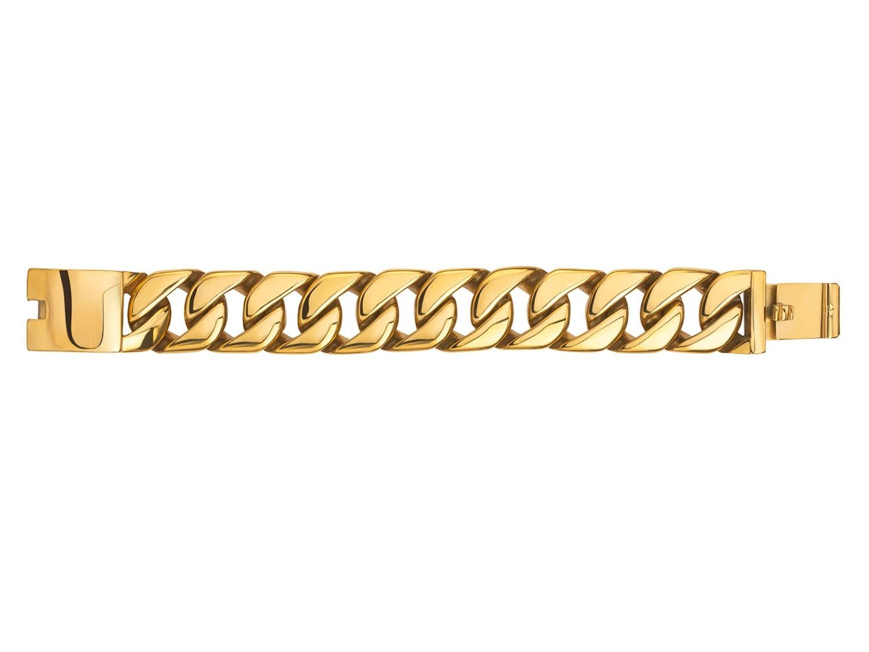Gold Curb Link Chain Bracelet