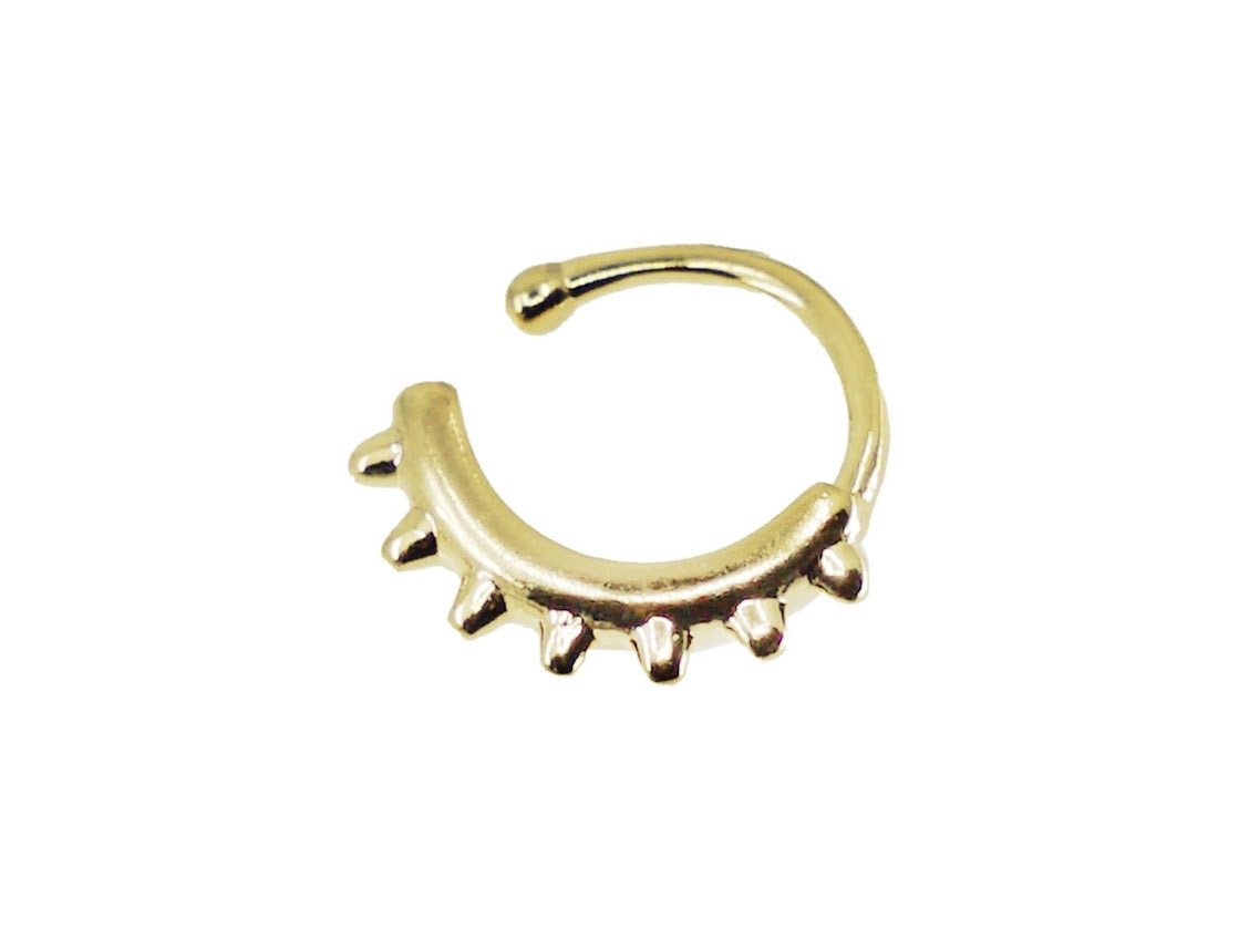 Gold Short Spike Ear Cuff