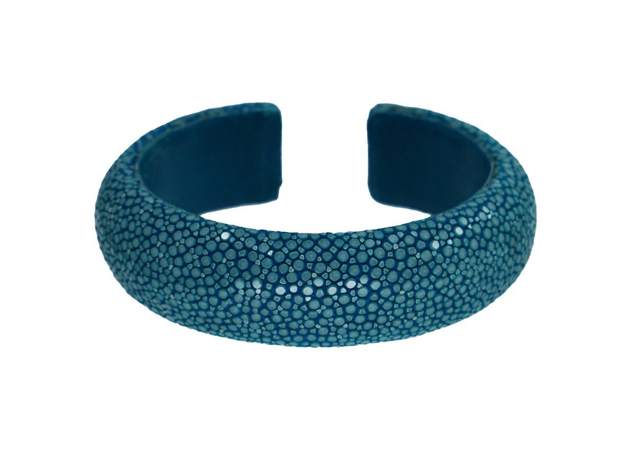 Blue Shagreen 20mm Dome Cuff.